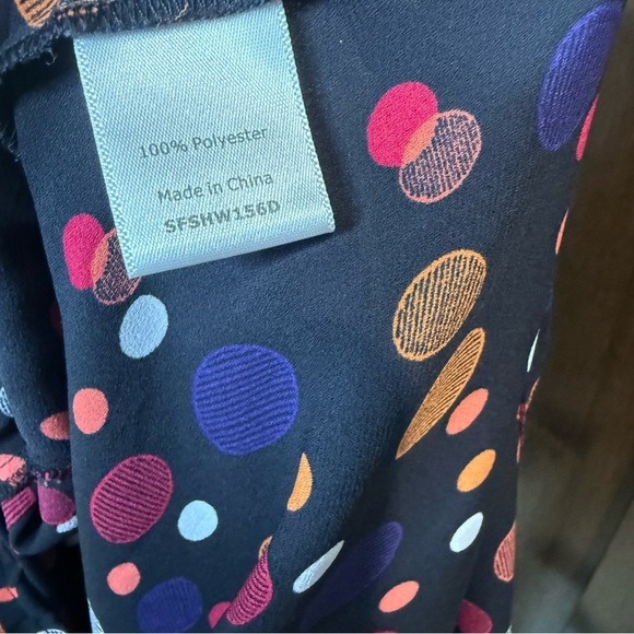 41 Hawthorn Multicolor Polka Dot Black Sleeveless Blouse Size S - Picture 7 of 8